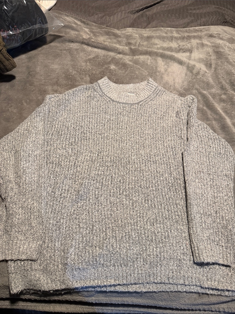 American Eagle Outfitters Heather Gray Crewneck Sweater